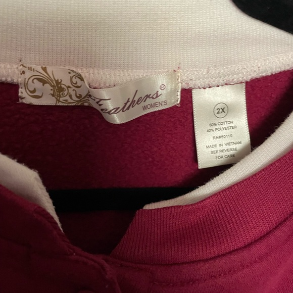 Cottagecore sweatshirt cardigan 2X - Picture 3 of 8